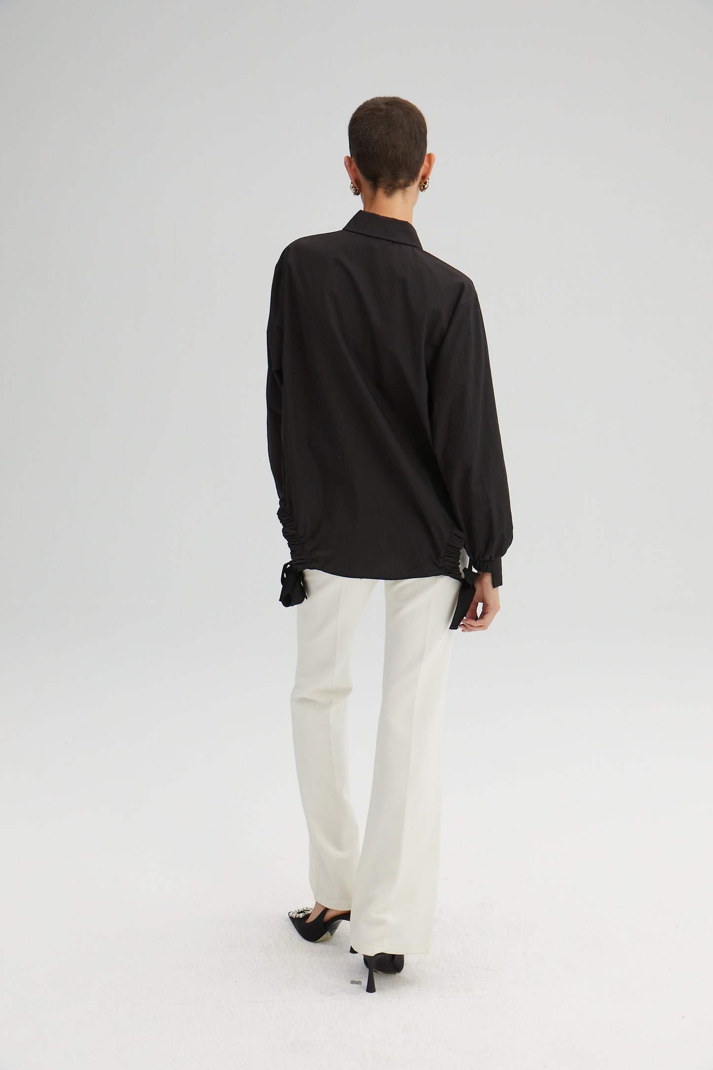 FRILLED POPLIN SHIRT