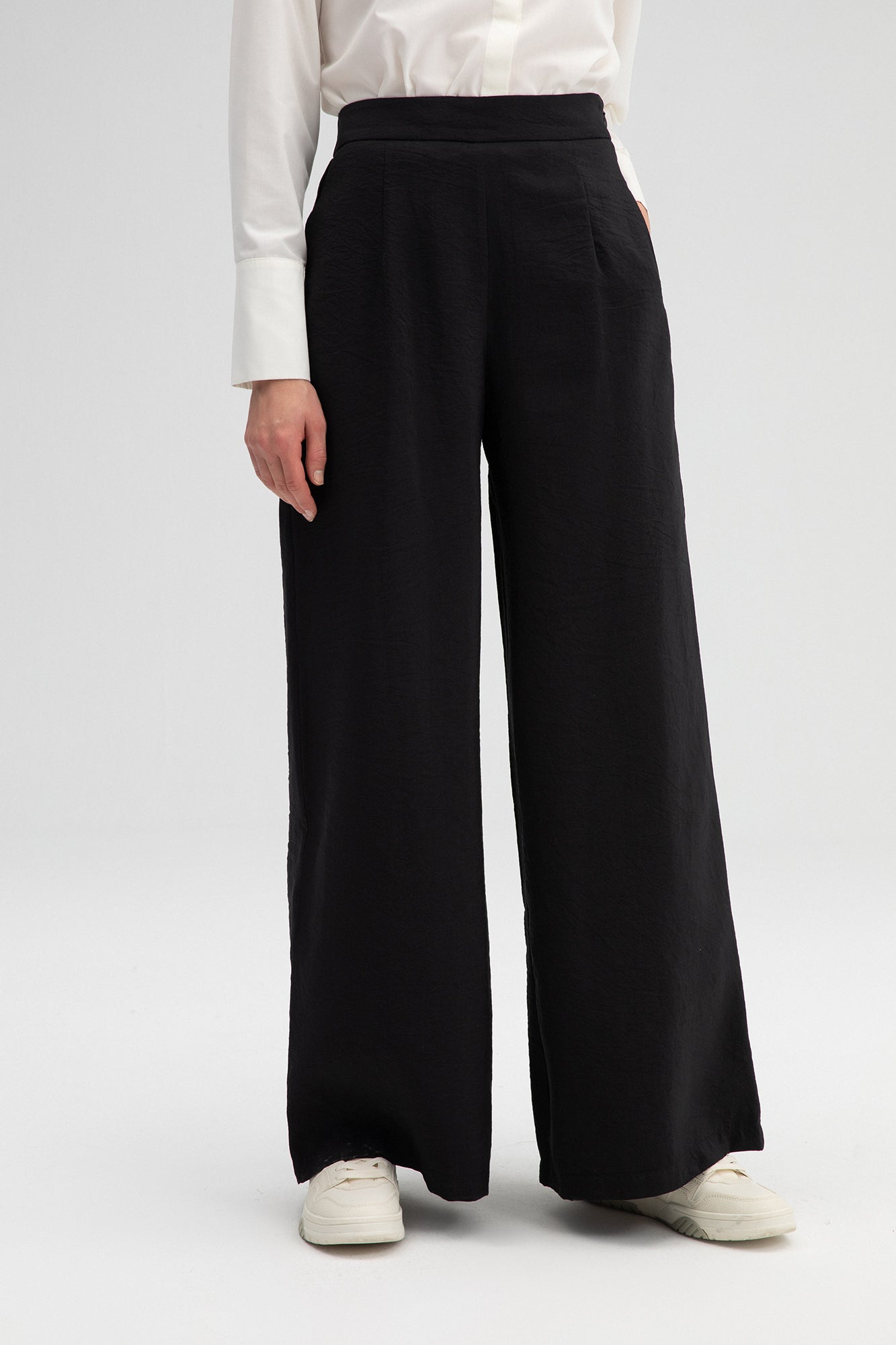 HIGH WAISTED CUPRA TROUSERS