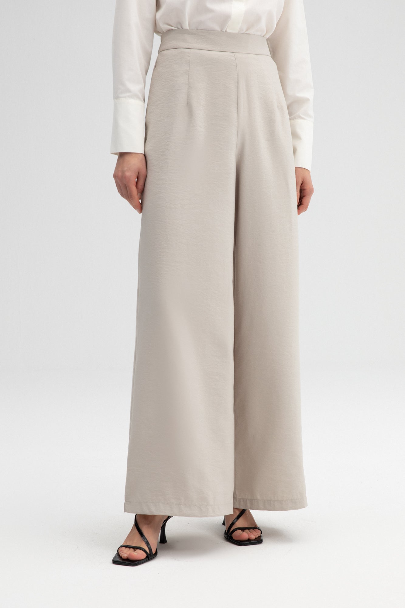 HIGH WAISTED CUPRA TROUSERS