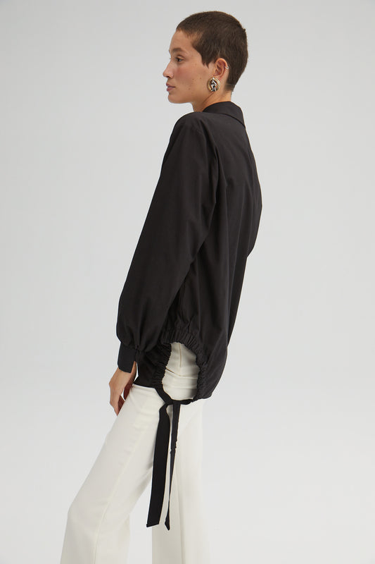 FRILLED POPLIN SHIRT