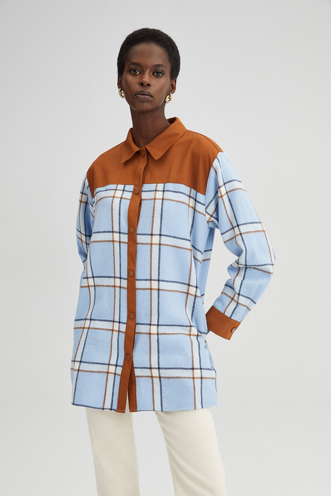 PLAID SHIRT WITH GRIPPER