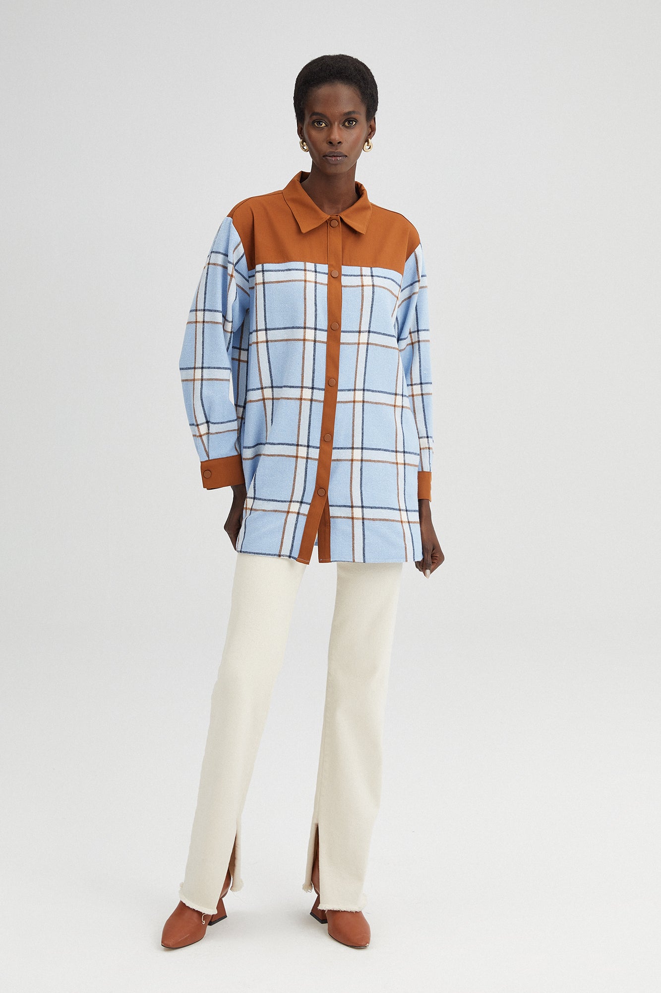 PLAID SHIRT WITH GRIPPER