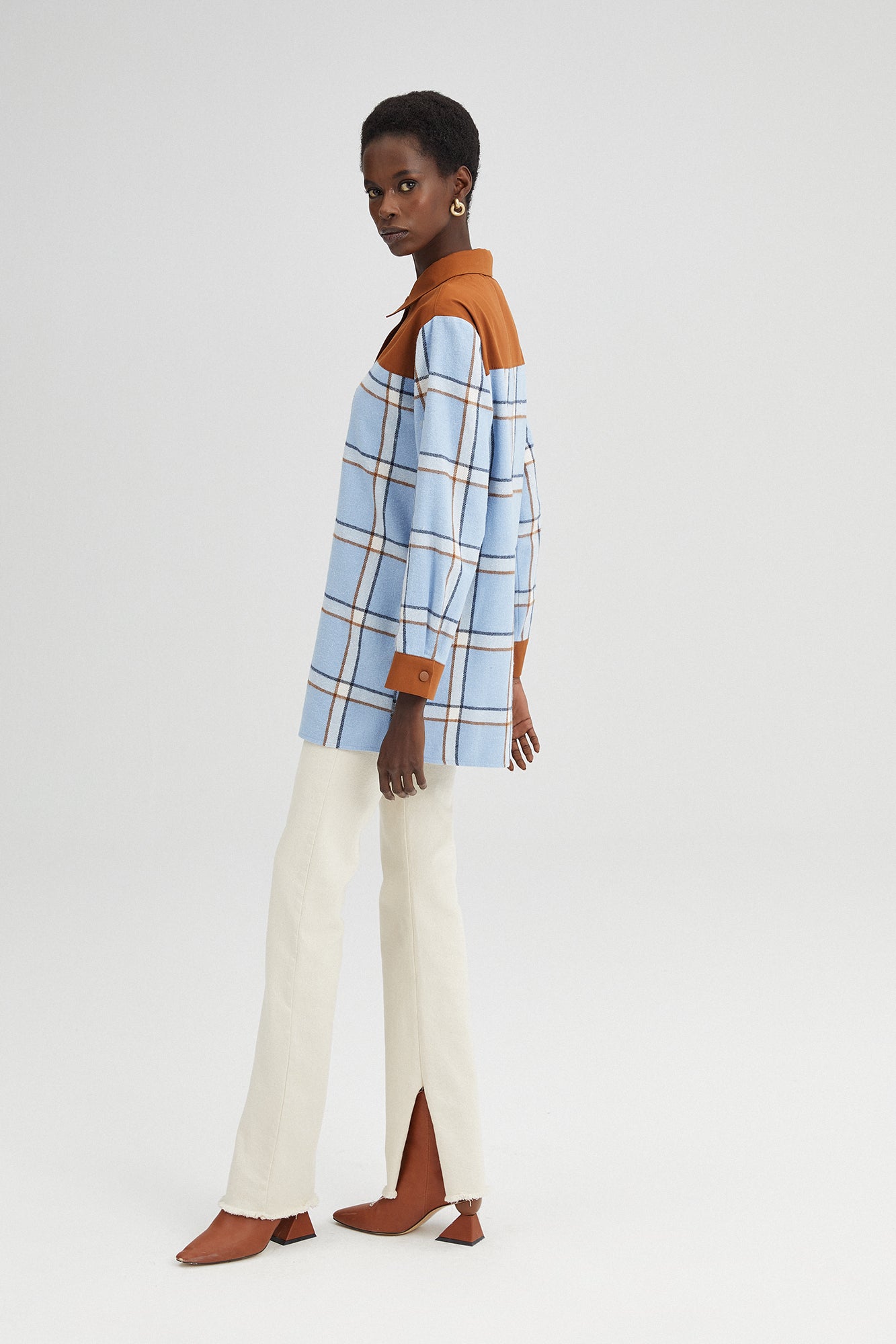 PLAID SHIRT WITH GRIPPER
