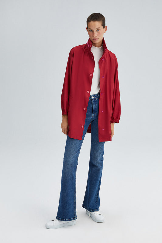 HOODED WINDBREAKER WITH NECKBAND
