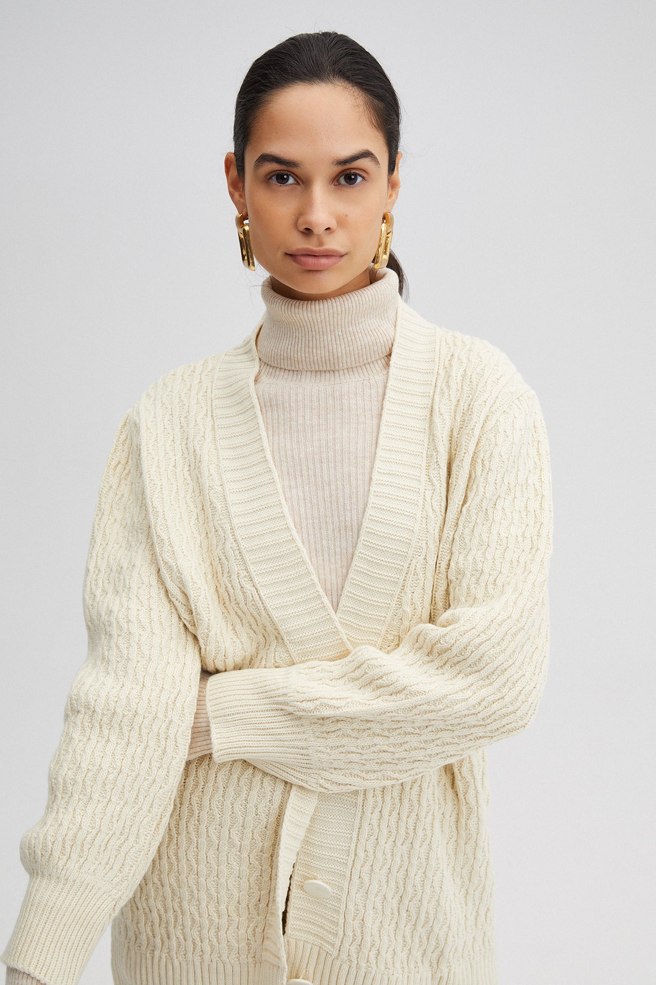 KNIT CARDIGAN WITH JACQUARD