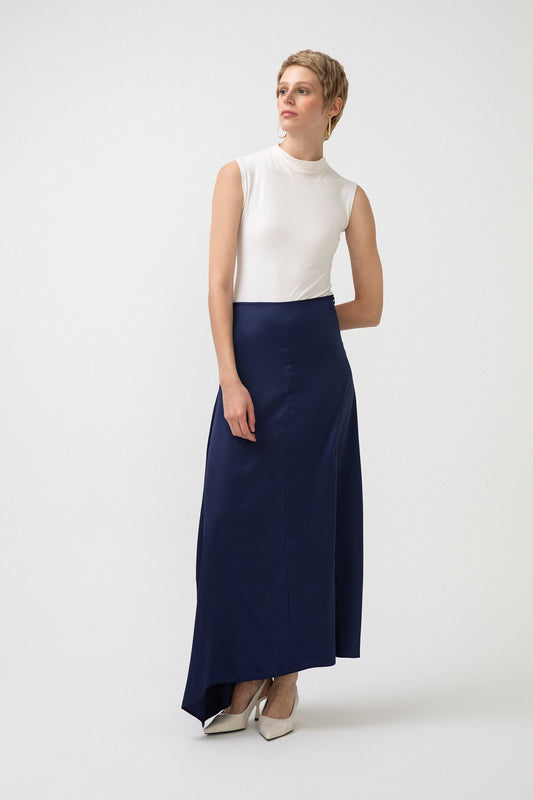 FLARED SATIN SKIRT