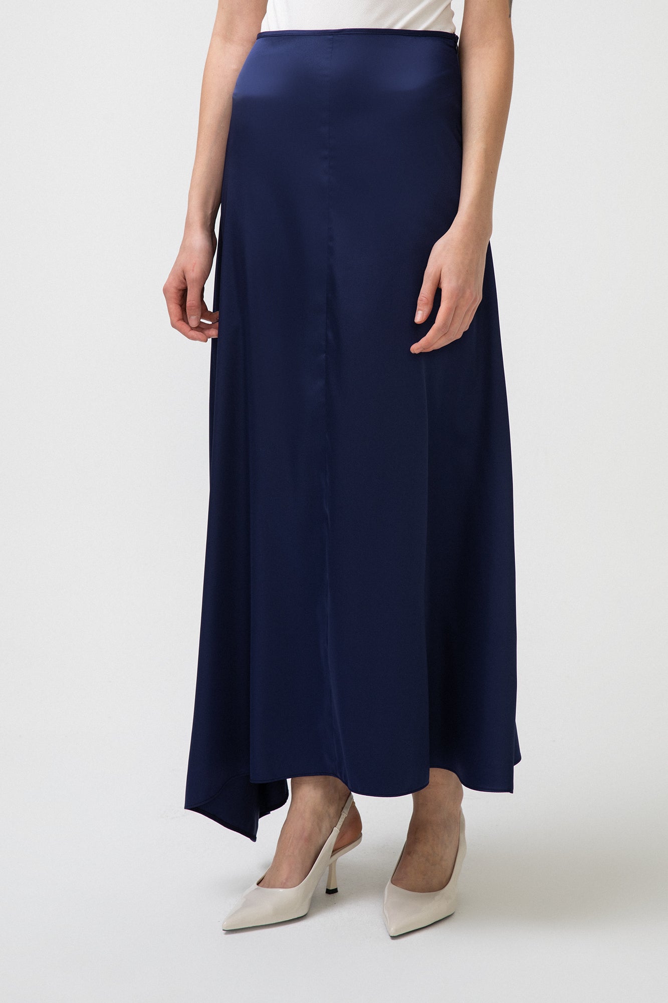 FLARED SATIN SKIRT