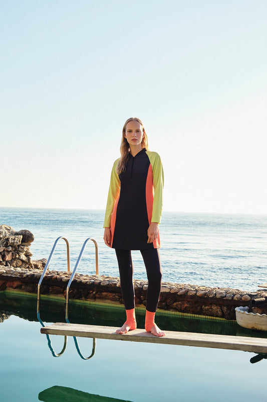 COLOR BLOCK TIGHT SWIMWEAR