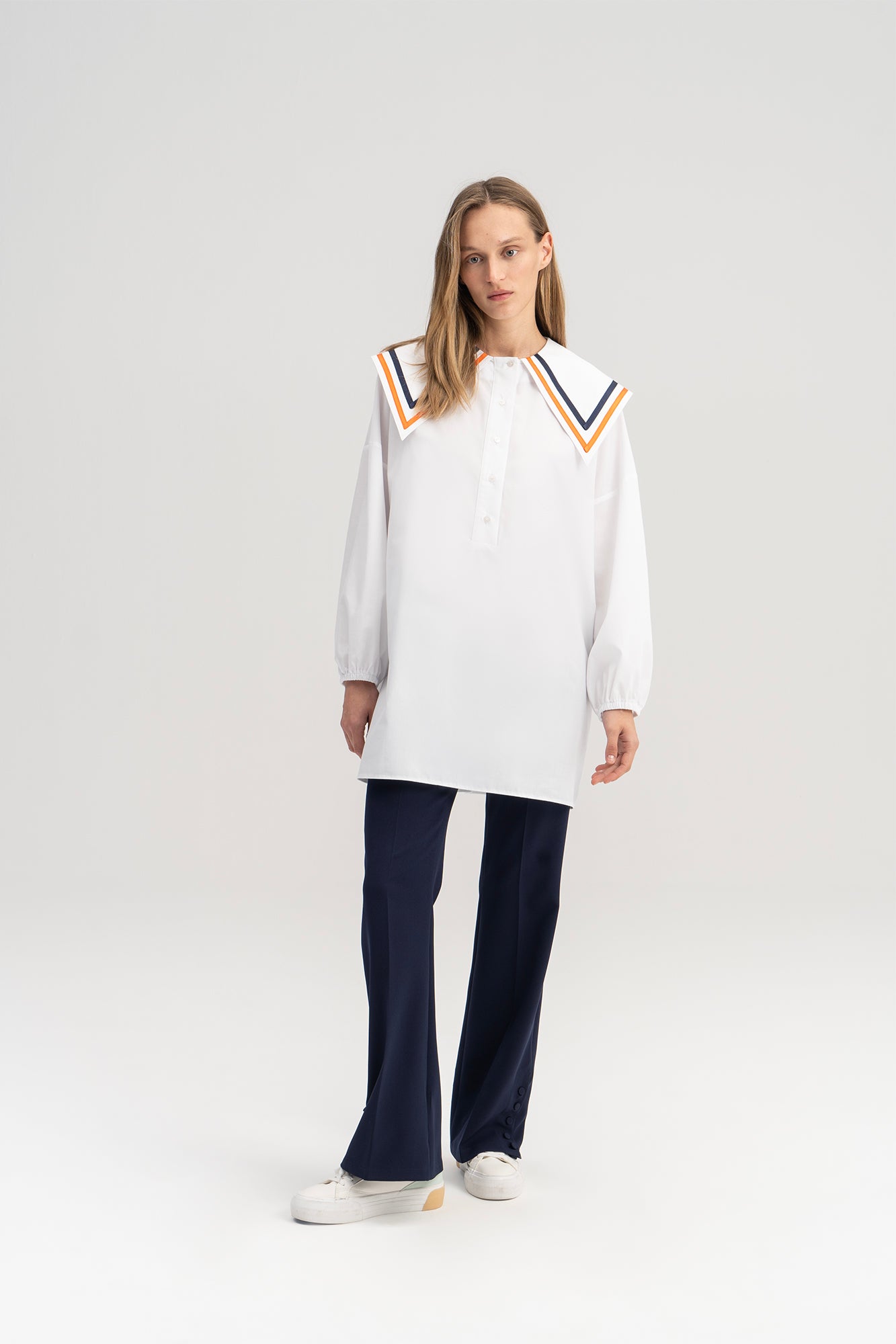POPLIN TUNIC WITH COLLAR