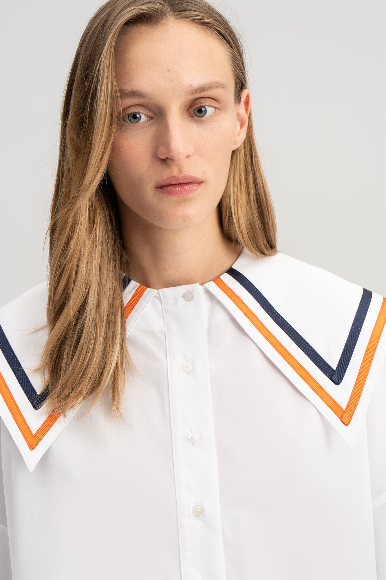 POPLIN TUNIC WITH COLLAR