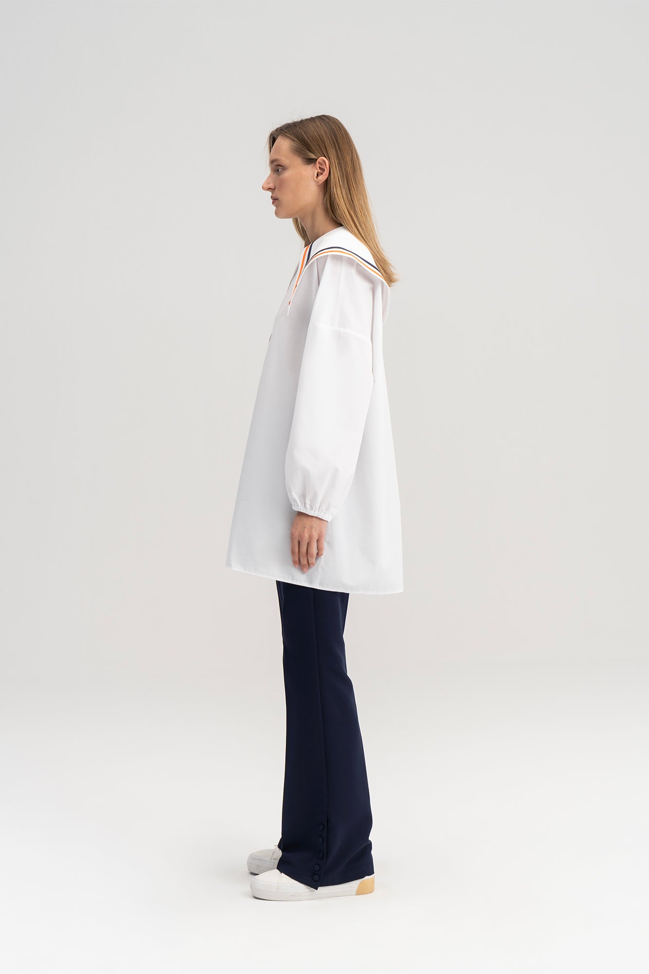 POPLIN TUNIC WITH COLLAR