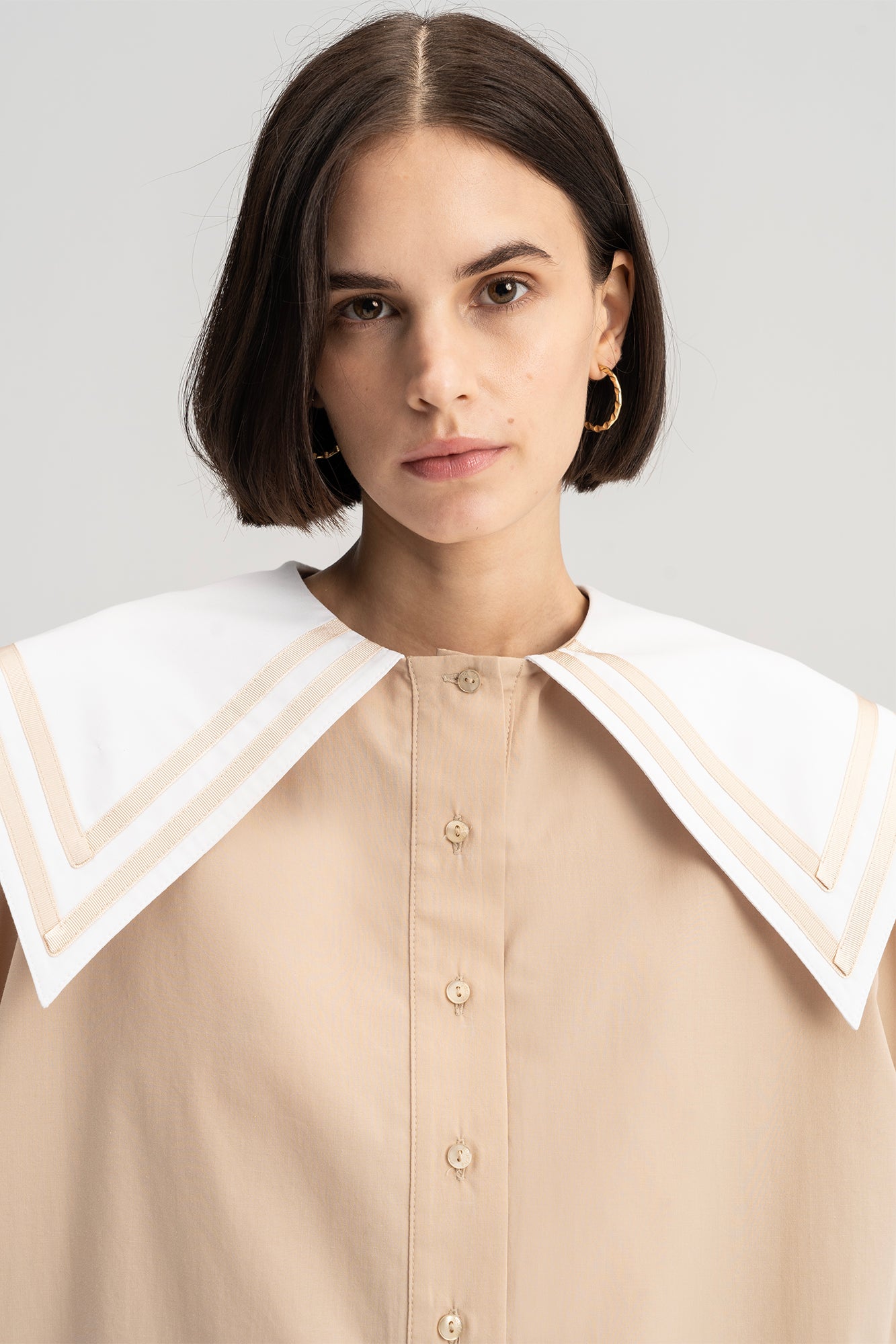 POPLIN TUNIC WITH COLLAR