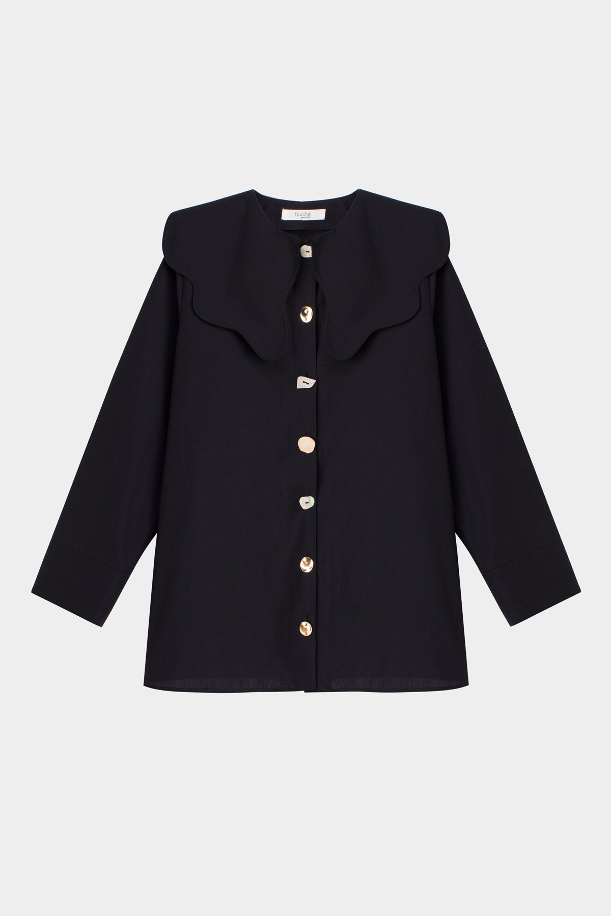 WIDE COLLAR POPLIN SHIRT