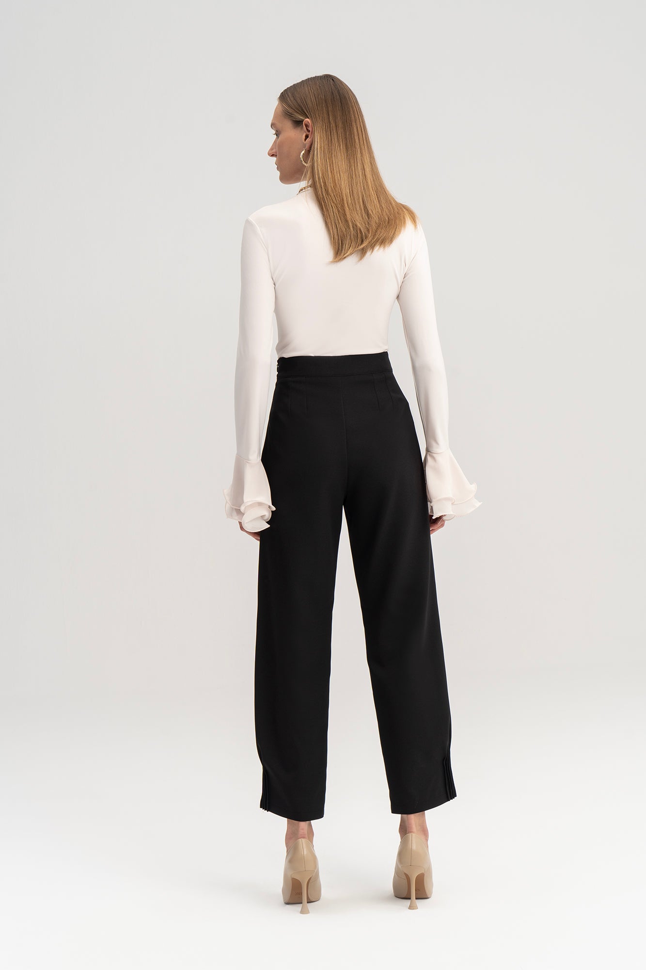 CREPE TROUSERS RIBBED CUFF