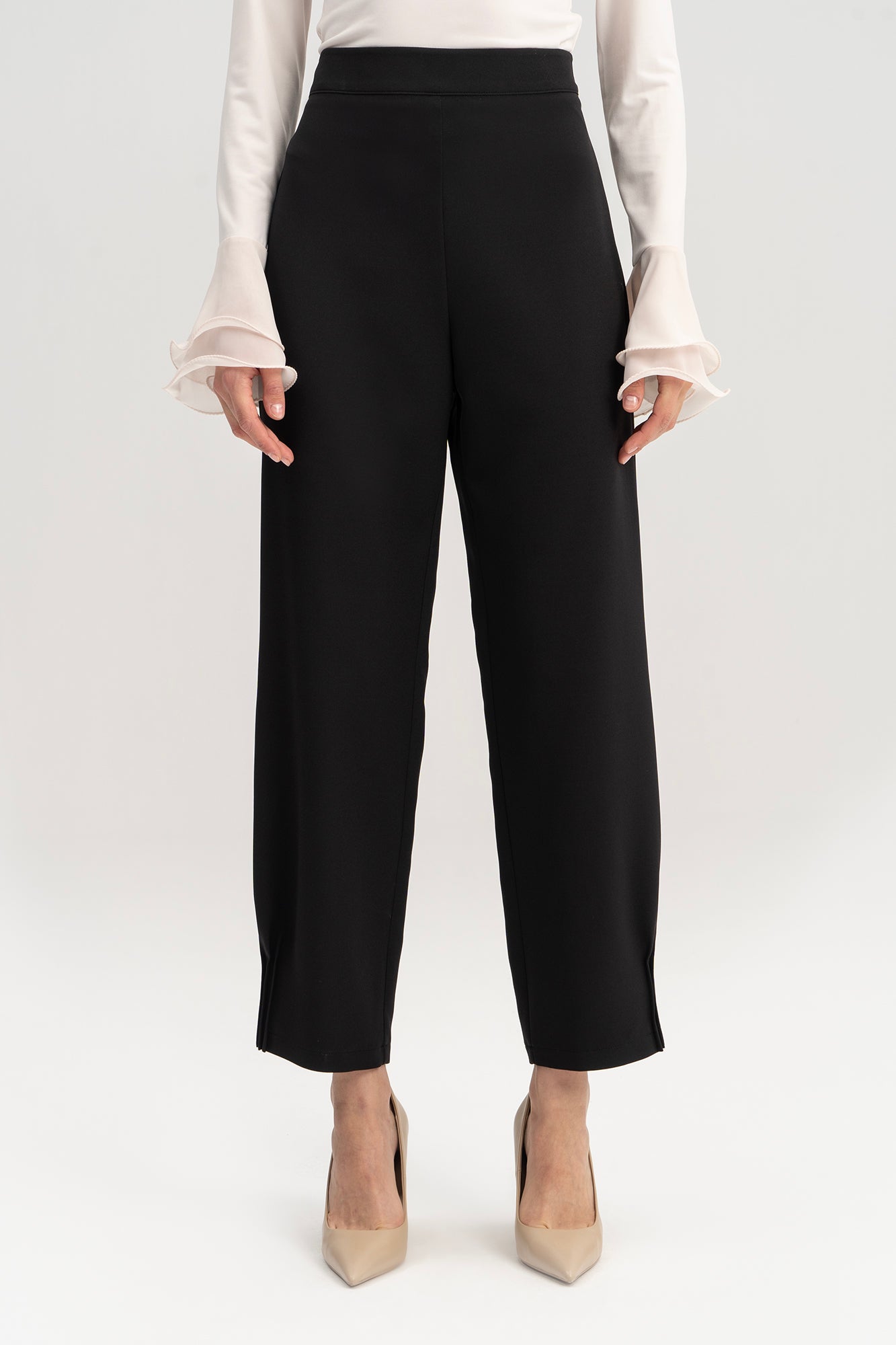 CREPE TROUSERS RIBBED CUFF