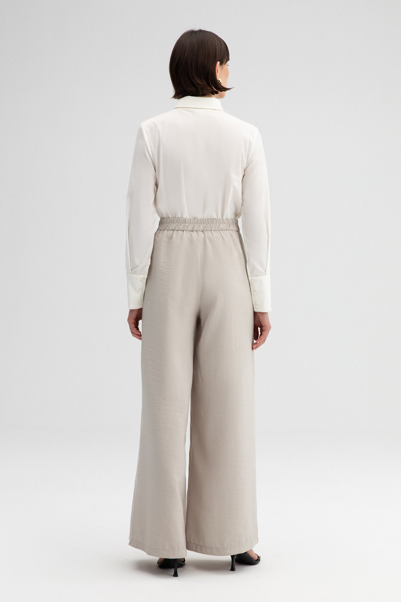 HIGH  WAISTED CUPRA TROUSERS