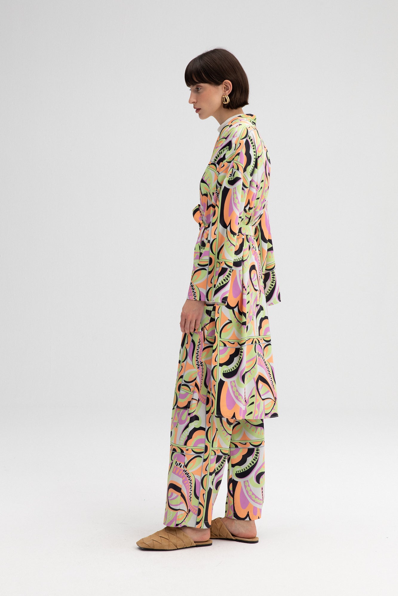 KİMONO PANTOLON SATEN TAKIM