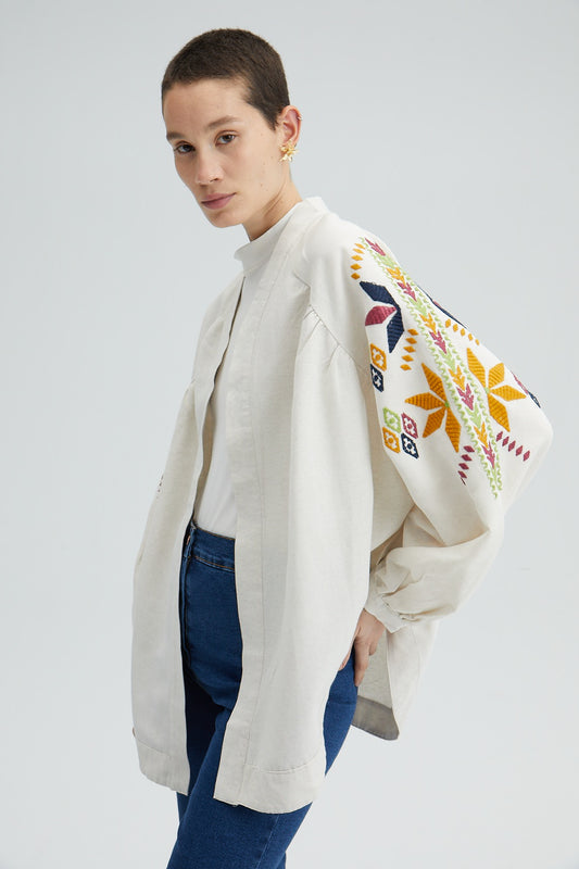 EMBROIDERED KIMONO JACKET