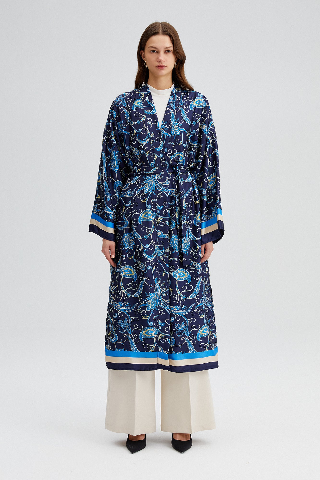 PAISLEY PRINT KIMONO