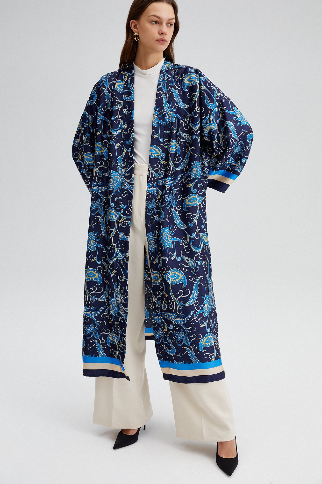 PAISLEY PRINT KIMONO