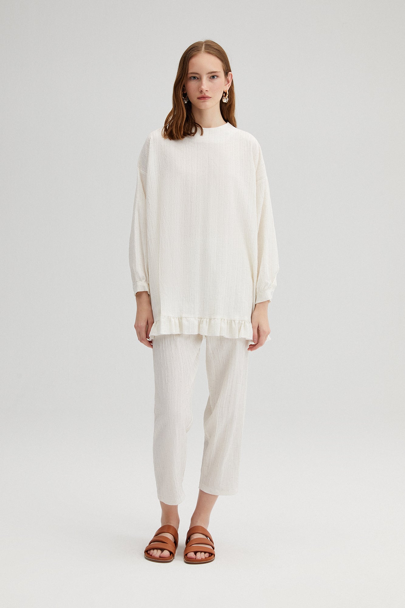 RUFFLED TUNIC SET