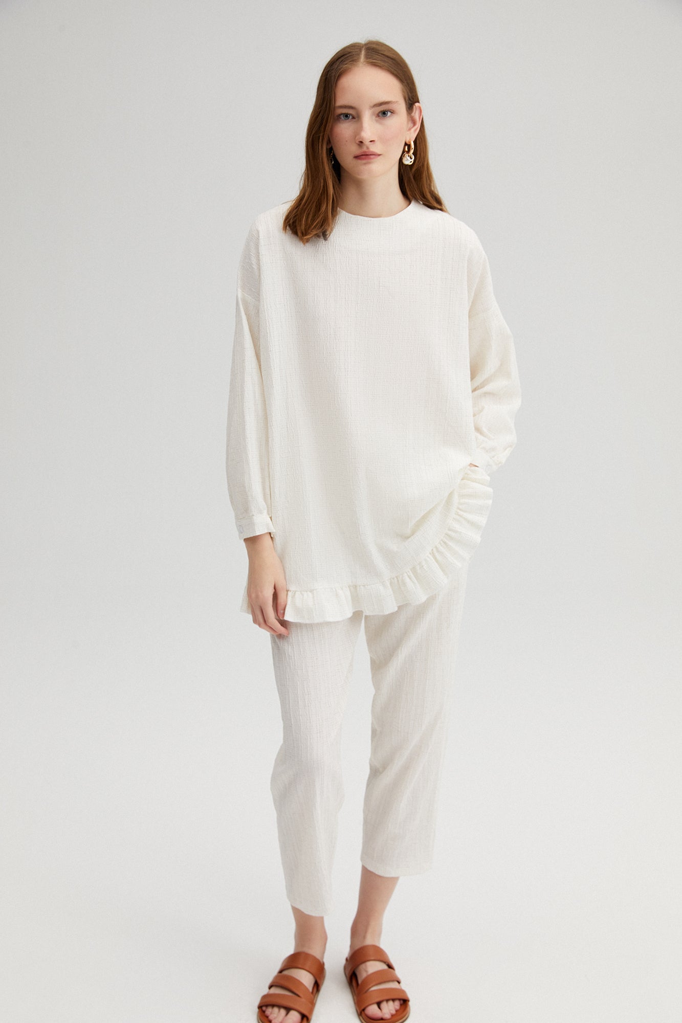 RUFFLED TUNIC SET