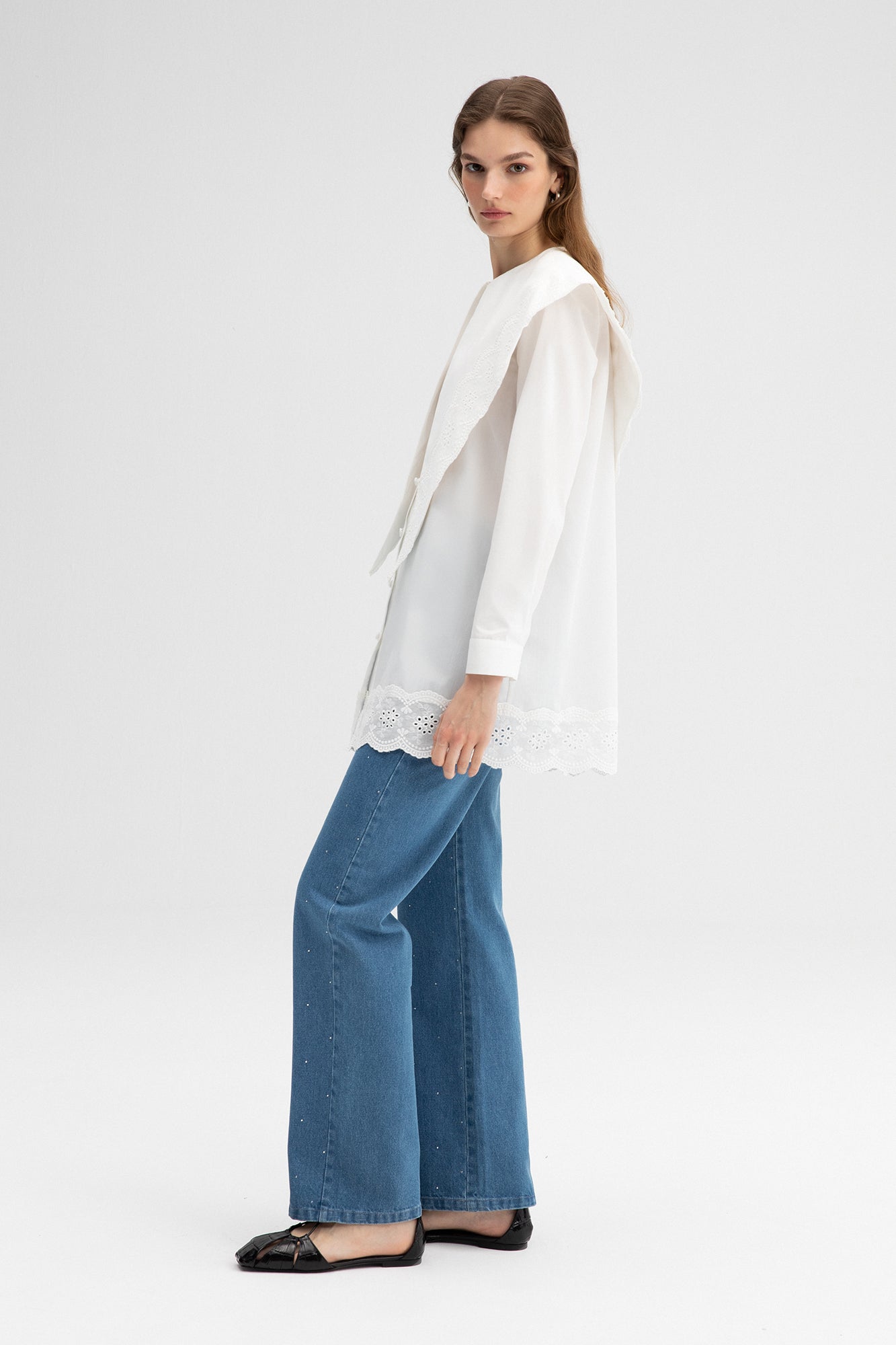 EMBROIDERED POPLIN SHIRT