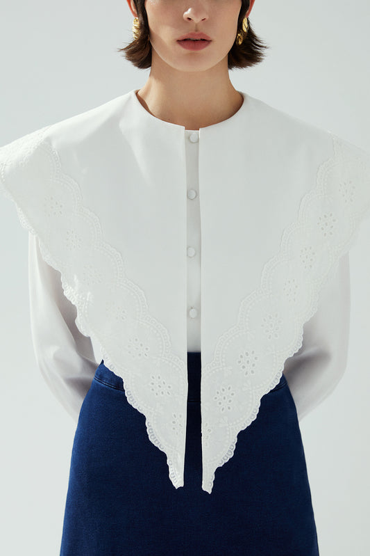EMBROIDERED POPLIN SHIRT